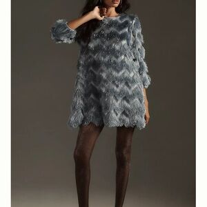 Anthropologie Hutch Fringe Shift Dress